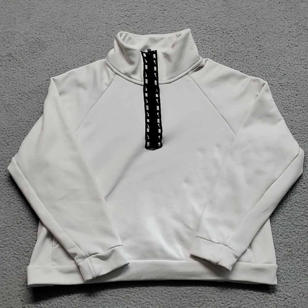 Nike Women's White Pullover with Black Size M